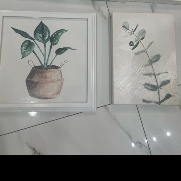 Hobby Lobby Home Decor Art Bundle of leaf and plant hanging art frames - Picture 5 of 6